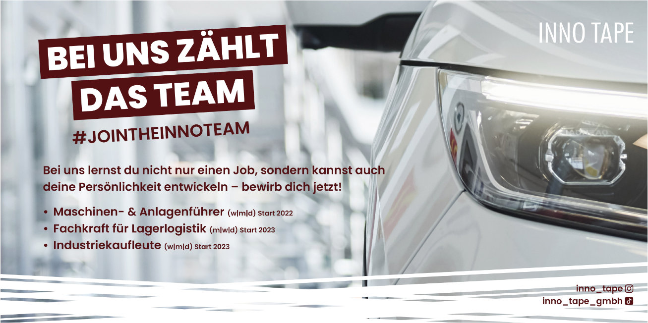 Mehr über den Artikel erfahren Join the INNO Team – Erschaffe Klebebandsysteme für die Automobilindustrie